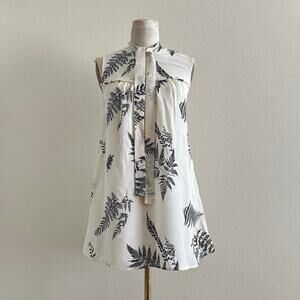 Reformation sample white and black leaf print